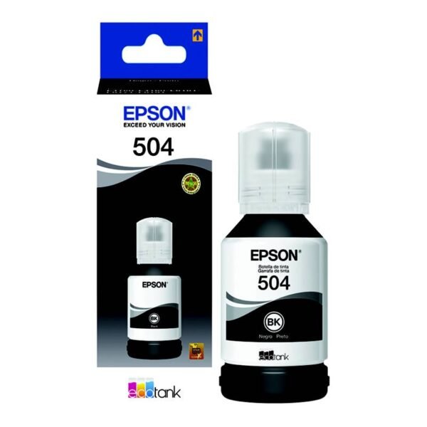 Botella de Tinta Epson T504 Negro para impresoras L6171, L4150, L4160, L6161, L6191